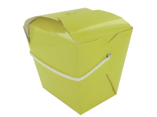 Yellow mini take-out container
