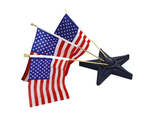 Resin star flag holder