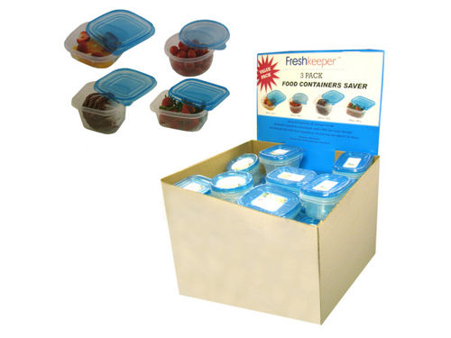 Choice of three pack plastic storage containers