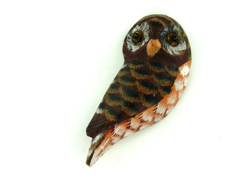 Small wood owl magnet