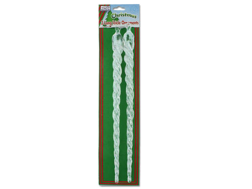 Long icicle ornaments, pack of 2