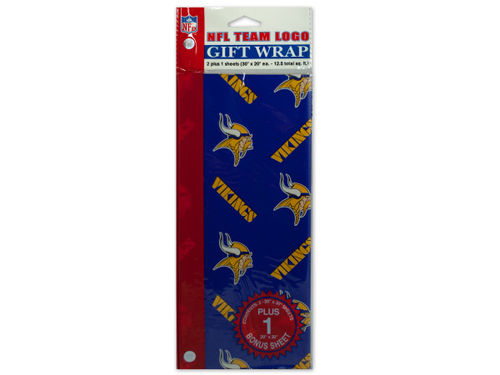 Minnesota Vikings team logo flat gift wrap