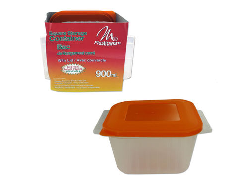 900 ml square container assorted color lid