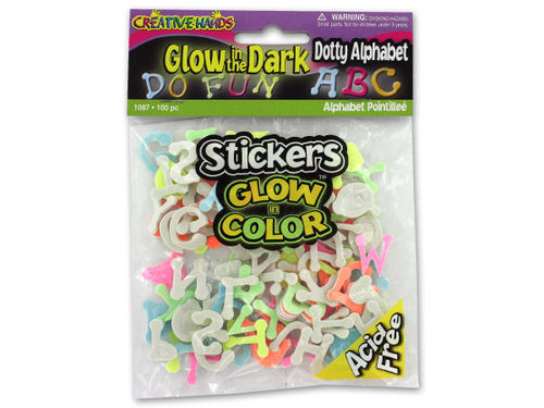 Glow in the dark foam alphabet stickers