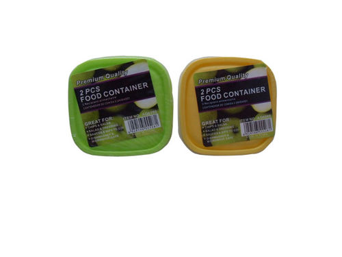 Square storage containers, 2 pack