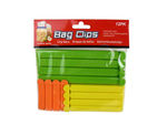 Bag clips, pack of 12 assorted colors and sizes