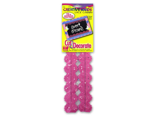 Adhesive foam lace strips