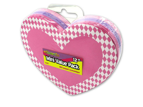 Foam heart sticker with checkered border