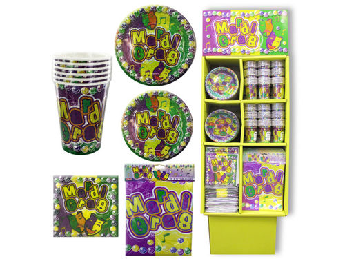 Mardi Gras Tableware Party Display