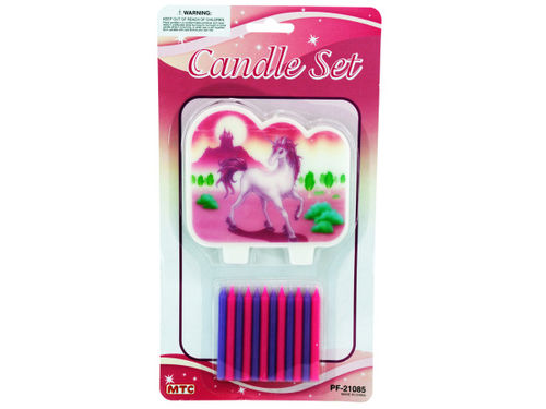 unicorn candle set