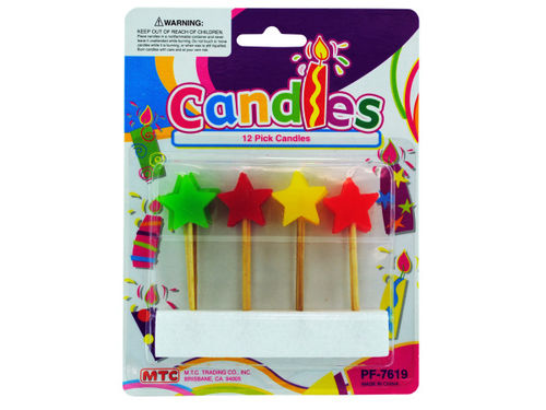 Star-shaped pick candles