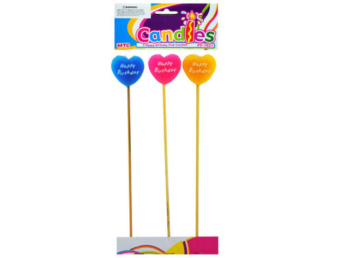 3 happy birthday pick candles