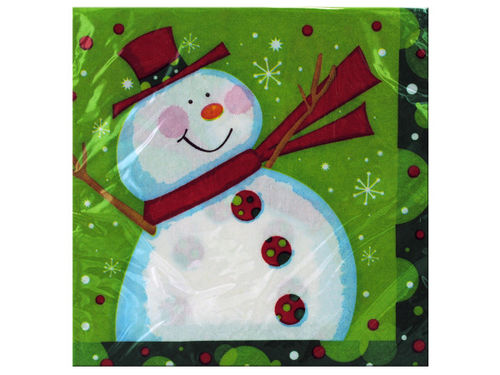 16 count polka dot christmas napkins