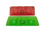16 inch 3 section tray assorted red or green