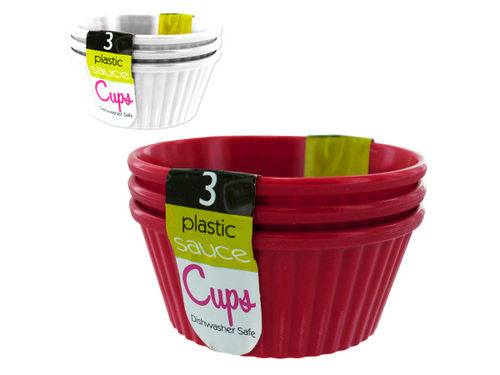 Plastic dipping sauce cups