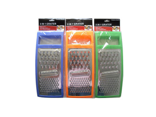 3-in-1 grater, multipurpose, assorted colors