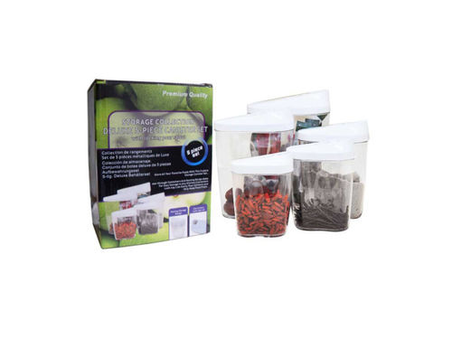 Deluxe 5-piece storage containers set