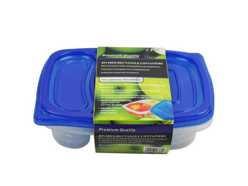 2-section storage containers, pack of 2