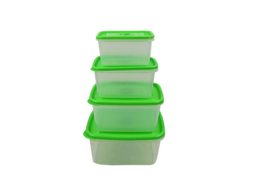 Plastic storage containers with lids, 4 pack