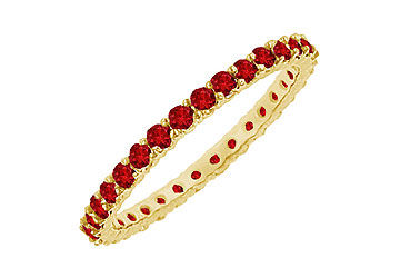 Ruby Eternity Bangle  14K Yellow Gold - 6.00 CT TGW
