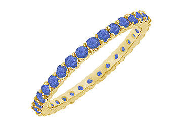 Sapphire Eternity Bangle  14K Yellow Gold - 10.00 CT TGW