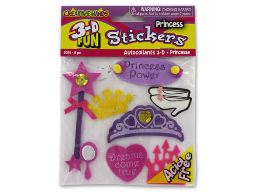 3-D Princess theme stickers