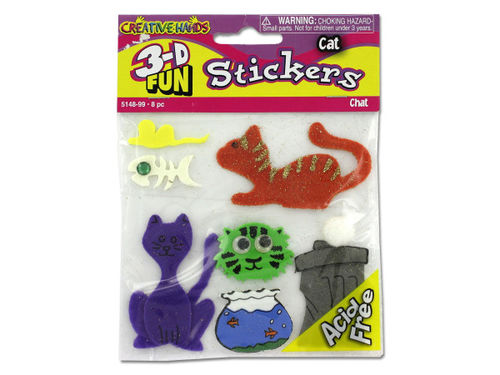 3D Cat craft stickers