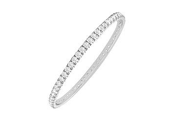 Diamond Eternity Bangle  18K White Gold - 3.00 CT Diamonds
