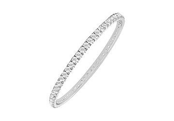 Diamond Eternity Bangle  18K White Gold - 5.00 CT Diamonds