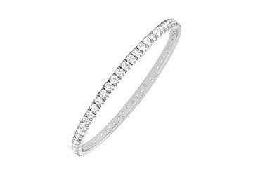 Diamond Eternity Bangle  14K White Gold 5.00 CT Diamonds