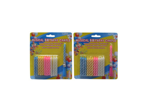 Musical birthday candle, pack of 12
