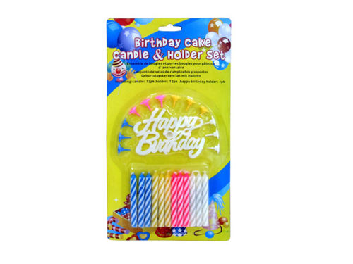 Birthday candle and holder set
