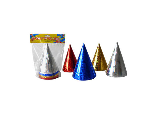 Party hats, laser design, pack of 12