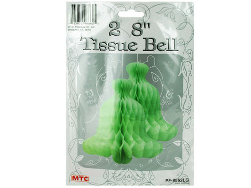 2 pack 8 inch green tissue bell
