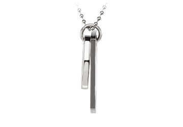 Stainless Steel Baltimore Ravens Team Name and Logo Double Dog Tag Pendant with chain - 45.50MM