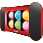 DREAMGEAR ISOUND-5270 iGlow Pro Bluetooth(R) Speaker with Dancing Lights & Rechargeable Battery (Red)