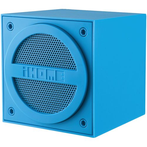 IHOME iBT16LC Rubberized Bluetooth(R) Mini Speaker Cube with Rechargeable Battery (Blue)