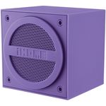 IHOME iBT16UC Rubberized Bluetooth(R) Wireless Mini Speaker Cube with Rechargeable Battery (Purple)