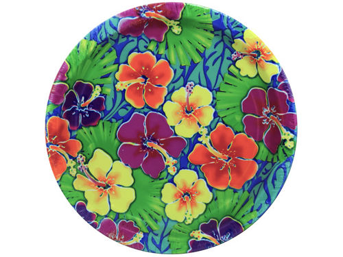 8 pack Luau floral paper plates