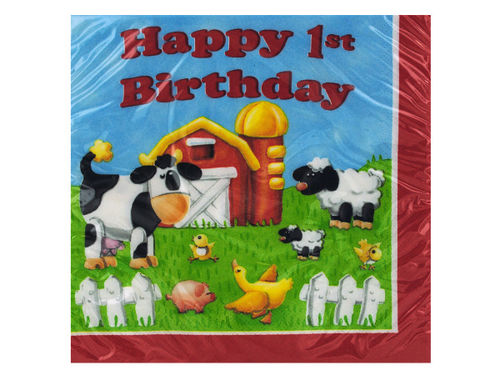 16 count on the farm napkins