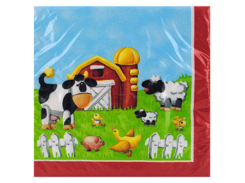 16 count on the farm napkins