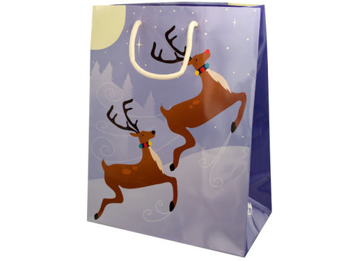 12.5x9.5 giftbag reindeer