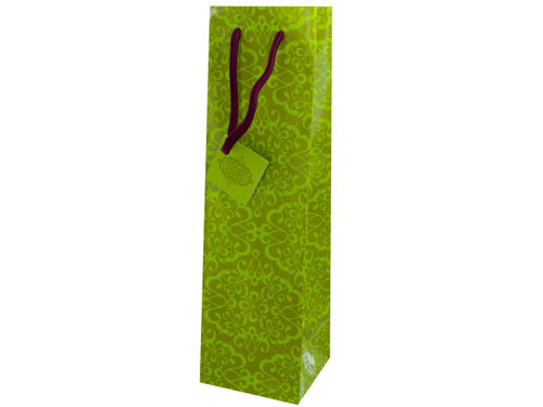 bottle gift bag green