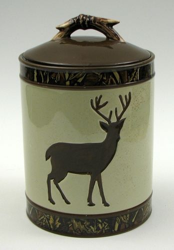 Deer Camouflage Cookie Jar