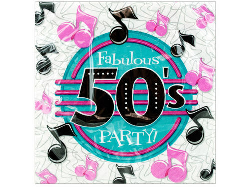 18 pack 50s party napkins