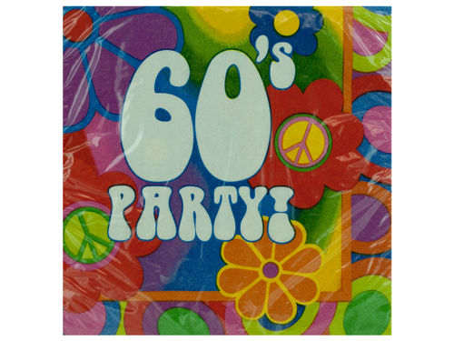 18 pack 60&#039;s party napkins