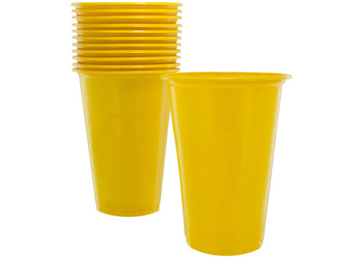 12 pack 12 oz yellow plastic cups