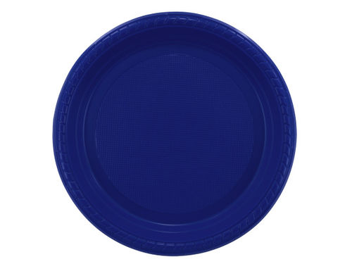 12 pack 7&quot; blue plastic plates