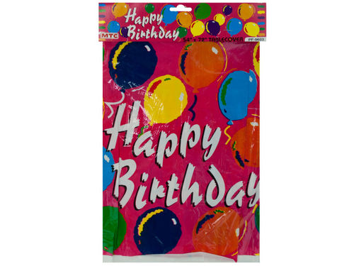 Happy birthday balloons tablecover