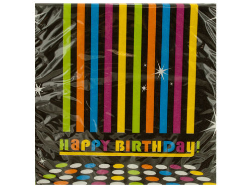 18 pack 70`s birthday napkins